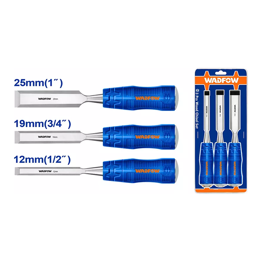 Wadfow WWC2203 Wood Chisel 3Pcs Set | Wadfow by KHM Megatools Corp.