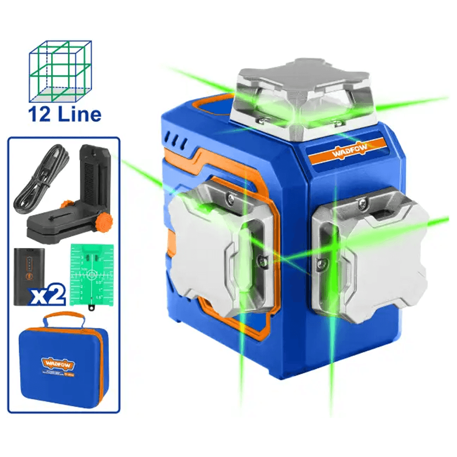 Wadfow WLE2M12 3D Green Beam Self-Leveling Laser Level - KHM Megatools Corp.