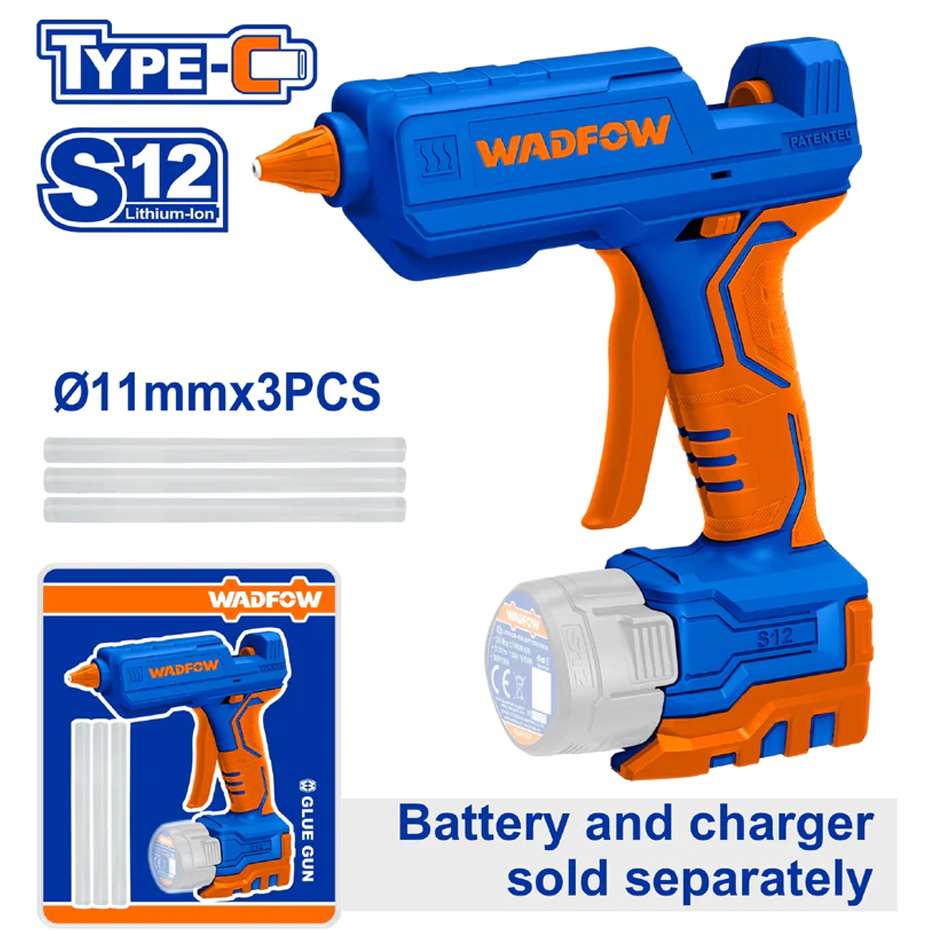 Wadfow WLU1412 Li-Ion Glue Gun 12V (Bare) | Wadfow by KHM Megatools Corp.