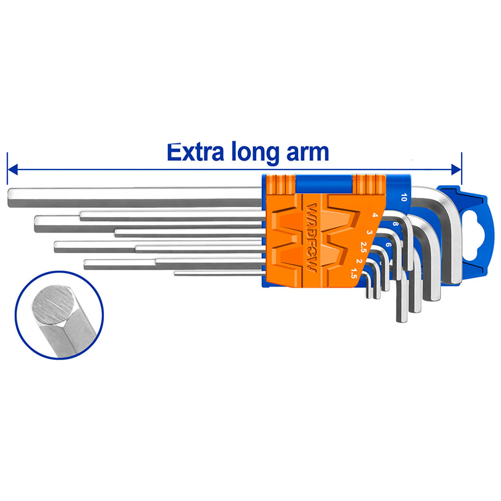 Wadfow WHK1292 Hex Key (Extra Long Arm) | Wadfow by KHM Megatools Corp.