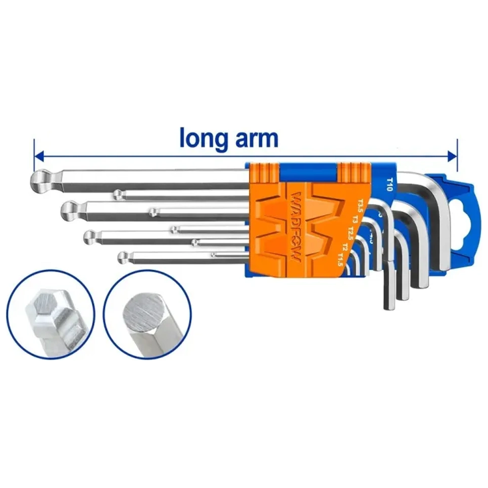 Wadfow WHK2291 Ball Point Hex Key (Long Arm) | Wadfow by KHM Megatools Corp.