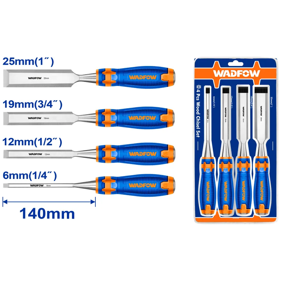 Wadfow WWC2204 Wood Chisel 4Pcs Set | Wadfow by KHM Megatools Corp.