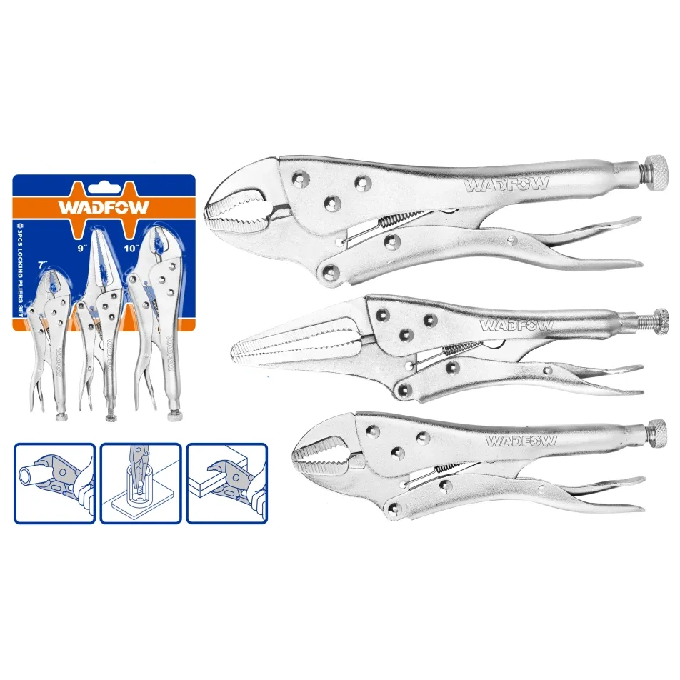 Wadfow WLP5703 Locking Plier 3Pcs Set | Wadfow by KHM Megatools Corp.