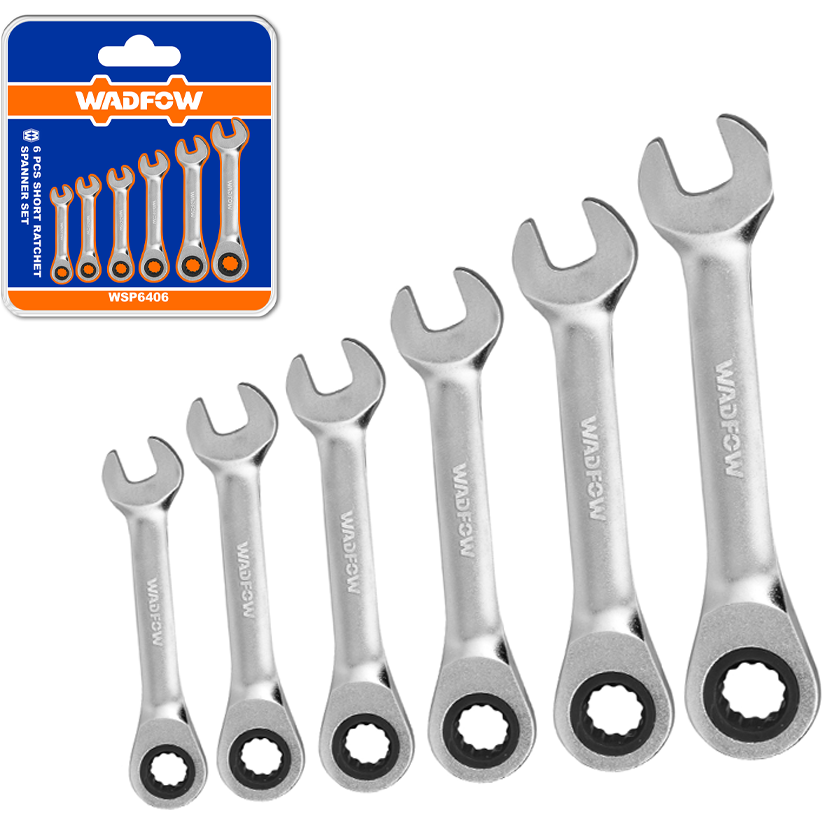 Wadfow Stubby Rachet Spanner Set 6Pcs | Wadfow by KHM Megatools Corp.