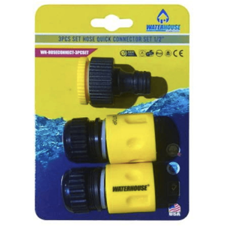 Waterhouse WH-HOSECONNECT-3PCSET Hose Connector 3Pcs Set 1/2