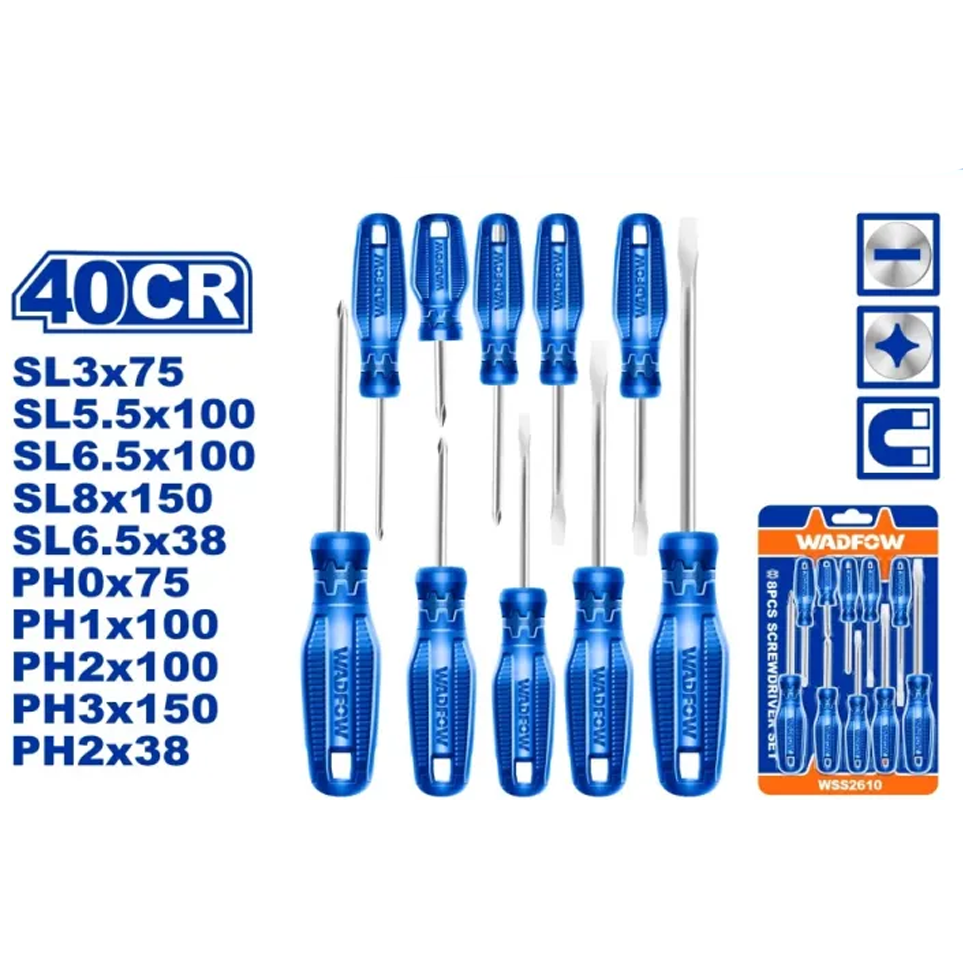 Wadfow WSS2410 Screwdriver Set 10Pcs | Wadfow by KHM Megatools Corp.