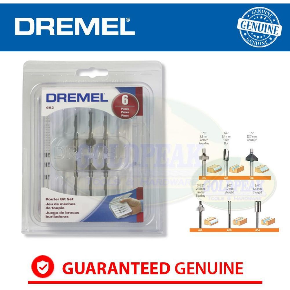 Dremel 692 Router Bit Set - Goldpeak Tools PH Dremel