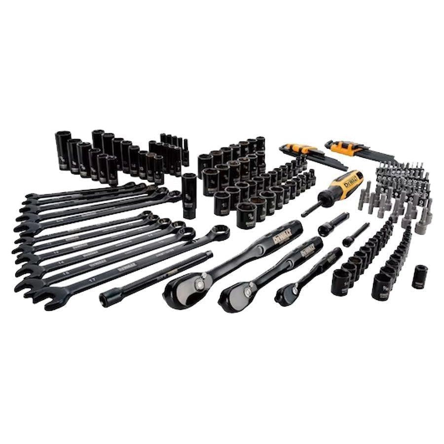 Dewalt DWMT45184 Black Chrome Polish Mechanics Tool Set With Hard Case 184pc - KHM Megatools Corp.