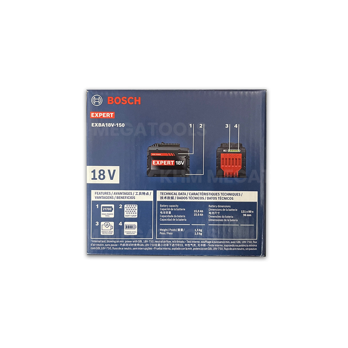 Bosch EXPERT EXBA 18V-150 Battery 15Ah