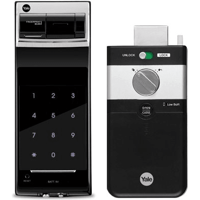 Yale YDR 4110 Digital Rim Lock Type Door Lock (Fingerprint Access) | Yale by KHM Megatools Corp.