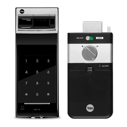 Yale YDR 4110 Digital Rim Lock Type Door Lock (Fingerprint Access) | Yale by KHM Megatools Corp.