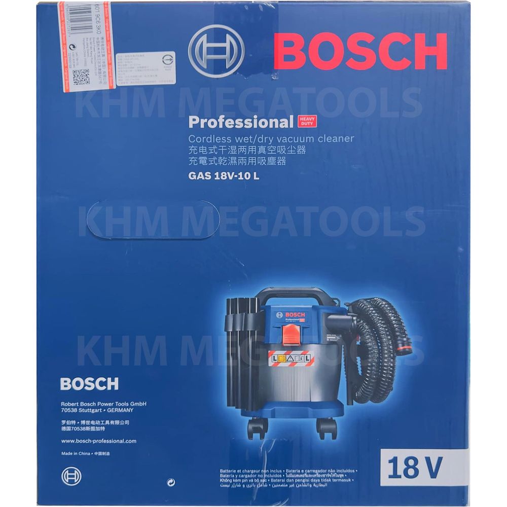 Bosch GAS 18V-10L Cordless Wet & Dry Vacuum / Dust Extractor 6L 18V [Bare] | Bosch by KHM Megatools Corp.