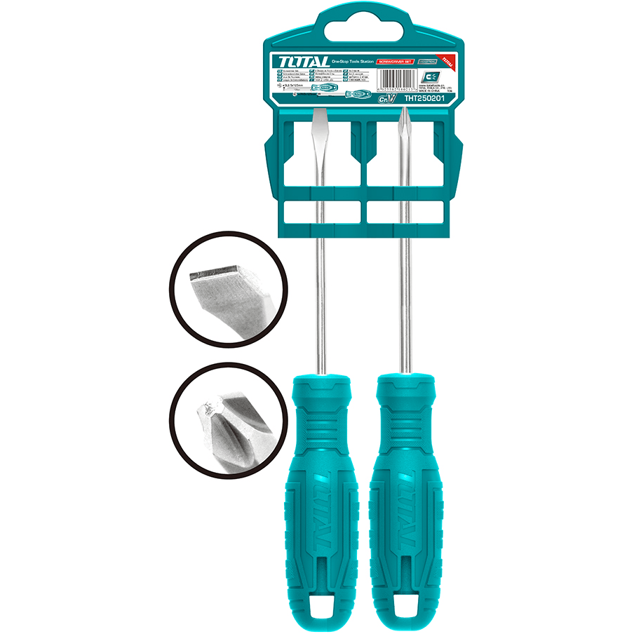 Total THTDC250201 2pcs Screwdriver Set | Total by KHM Megatools Corp.