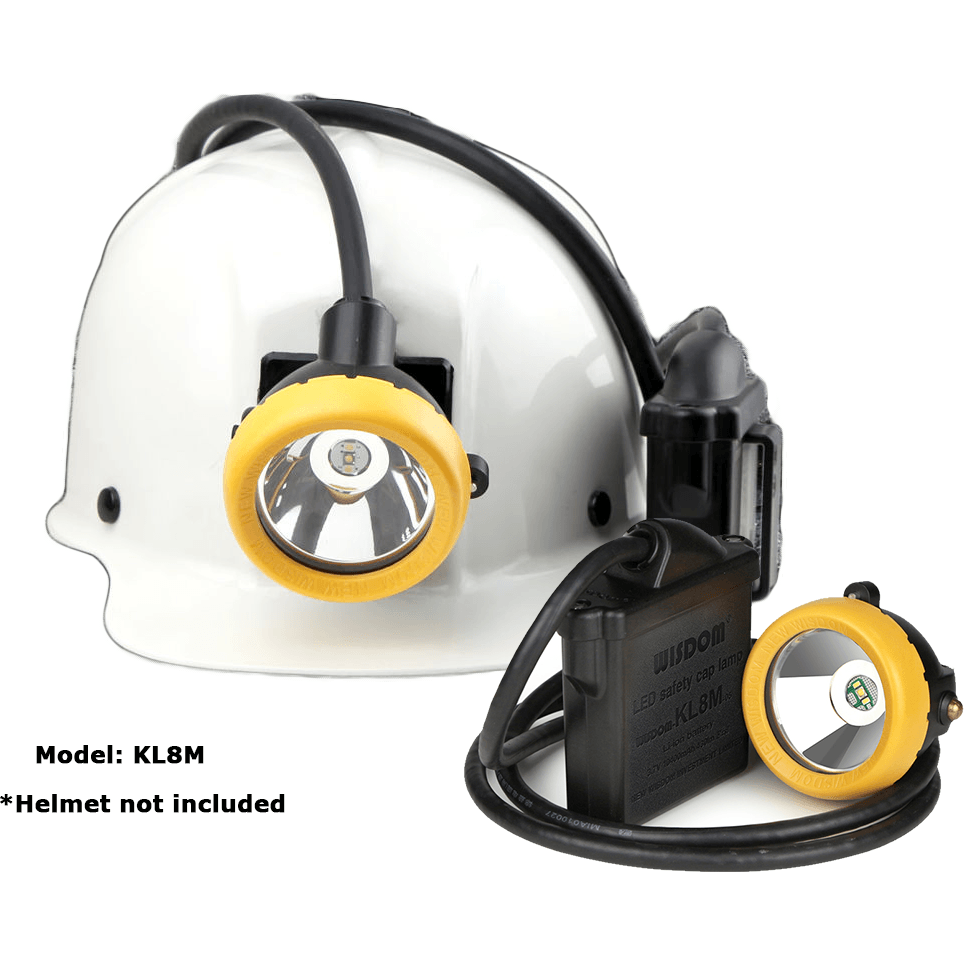 Wisdom KL8M Miner's LED Cap Corded Mining Lamp / Head Light (with NWB 20 Charger) - KHM Megatools Corp.