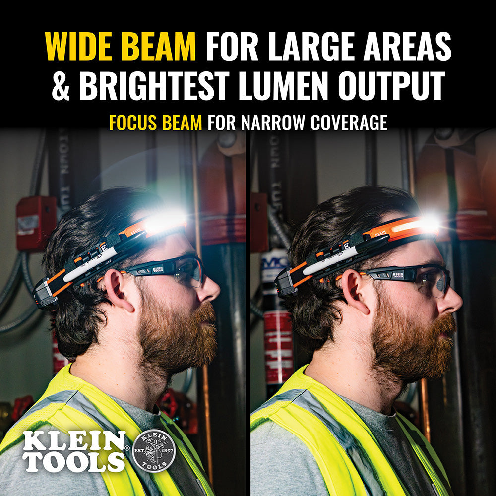 Klein 56308 Wide Beam Headlamp w/ Strap