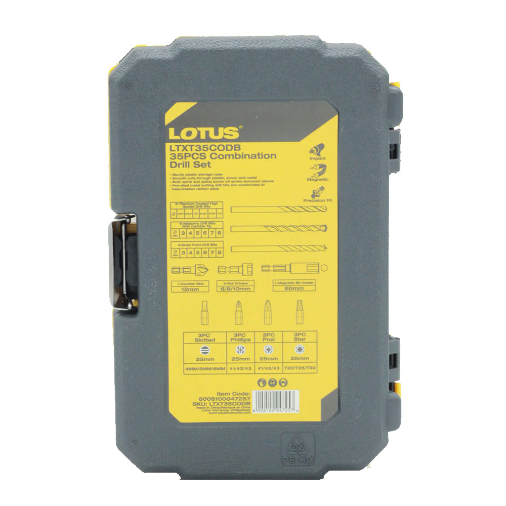 Lotus LTXT35CODB 35pcs Combination Drill Set