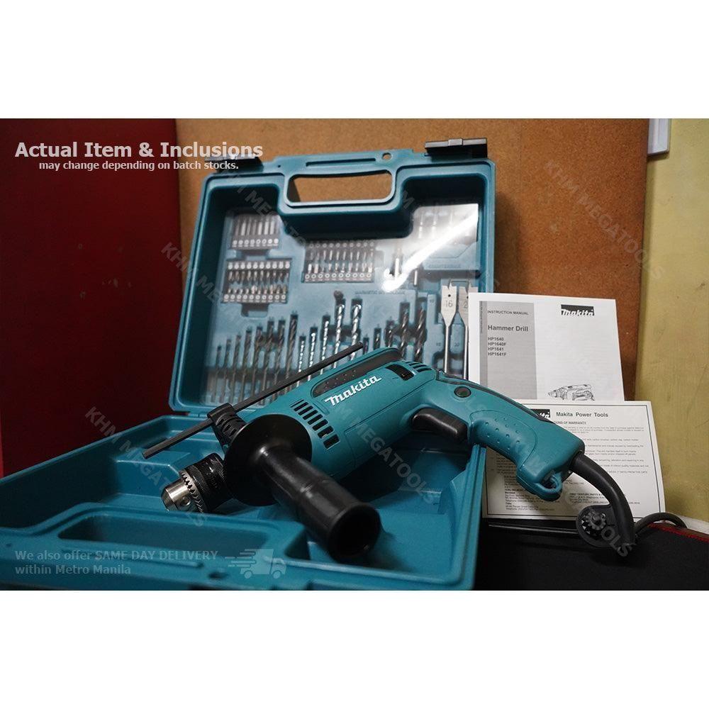 Makita HP1640KX3 Hammer Drill with Case (74pcs Accessories) - KHM Megatools Corp.