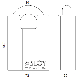 Abloy PL-362/25 High Security Padlock with Raised Shoulders (Short Shackle) | Abloy by KHM Megatools Corp.