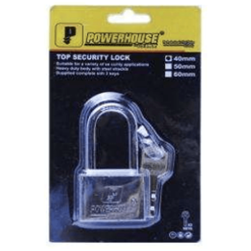 Powerhouse Top Security Padlock Long Shackle - KHM Megatools Corp.