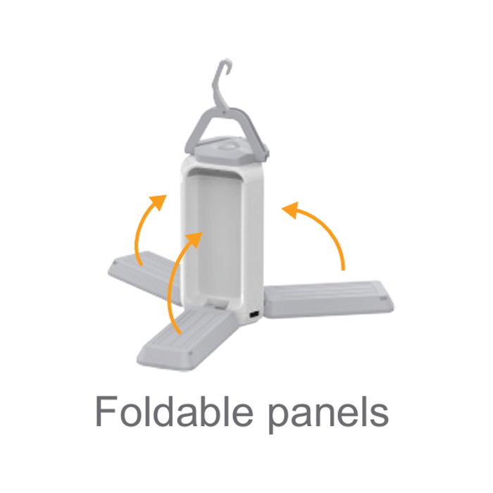Firefly Rechargeable Lamp with Folding Panels