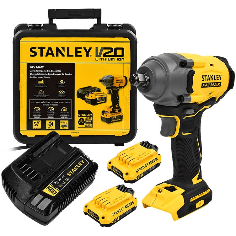 Stanley SBW920M2K 20V Cordless Impact Wrench 1/2