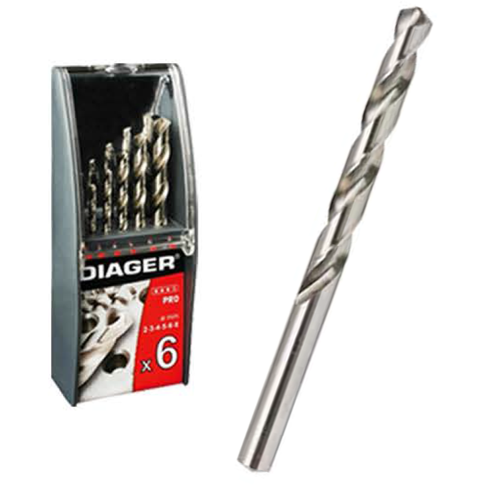 Diager 700C HSS-G Fully Ground Drill Bit Set 6Pcs