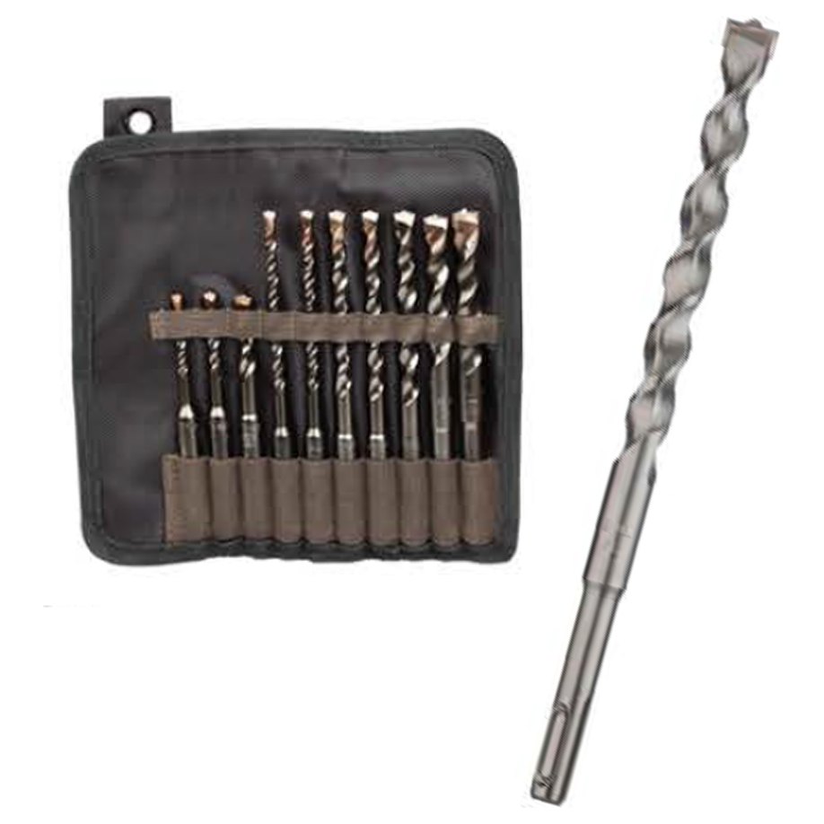 Diager 116D Masonry Twister SDS-Plus Drill Bit Set 10Pcs