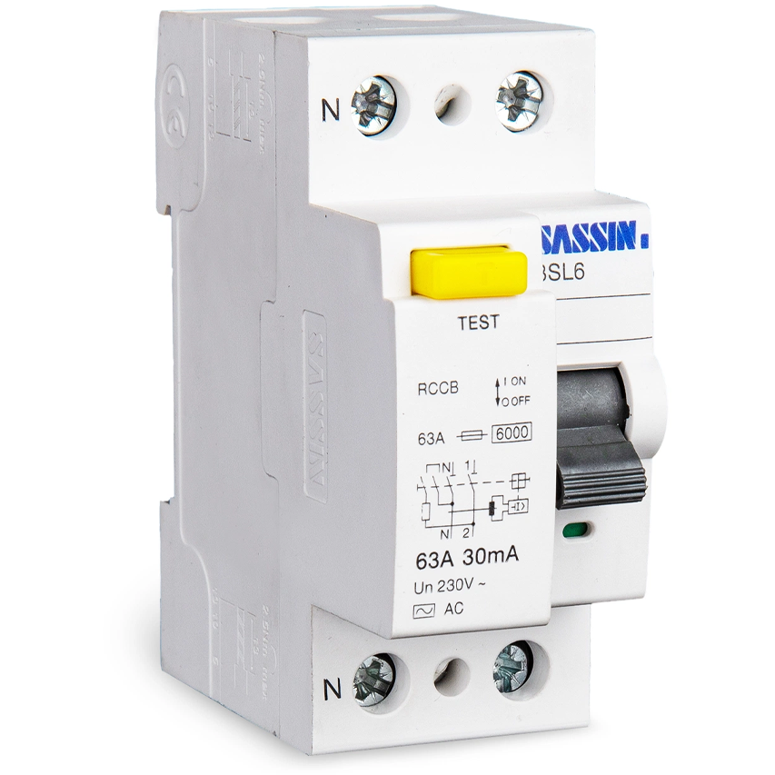 Sassin 2-Pole Residual Current Circuit Breaker (RCCB) (3SL52-63 Series)