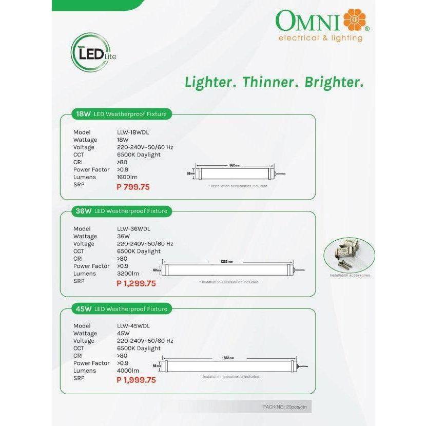 Omni LED Weatherproof Fixture Light - KHM Megatools Corp.