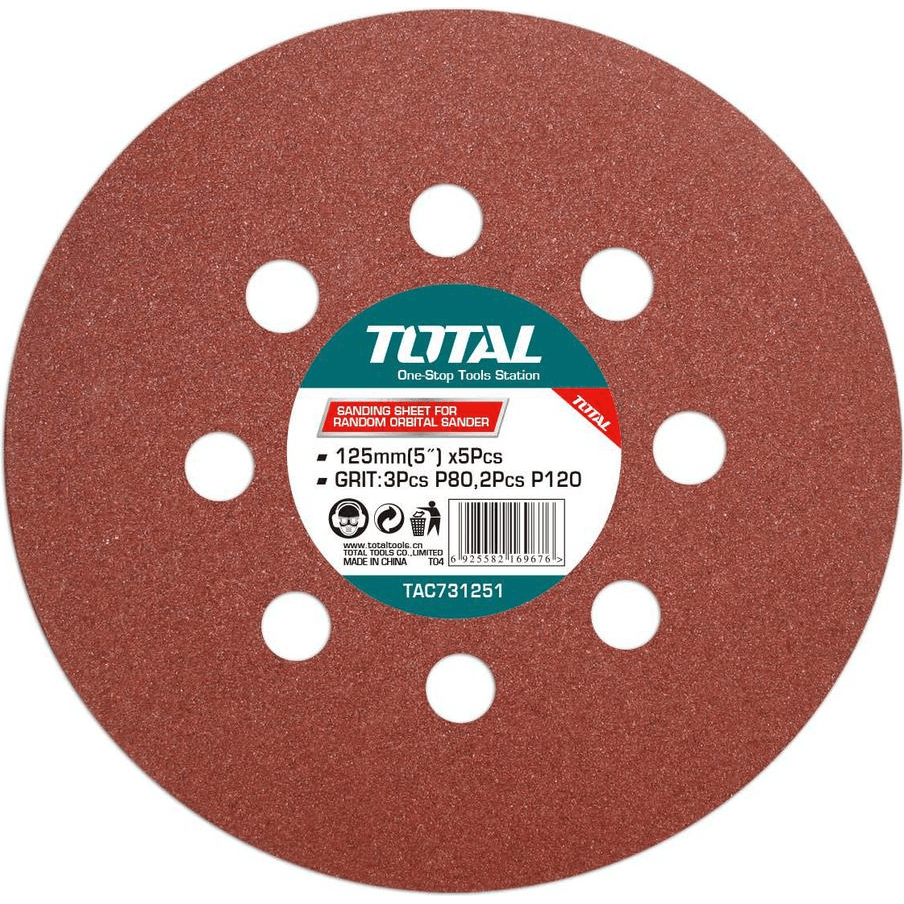 Total TAC731251 Velcro Sanding Disc 5