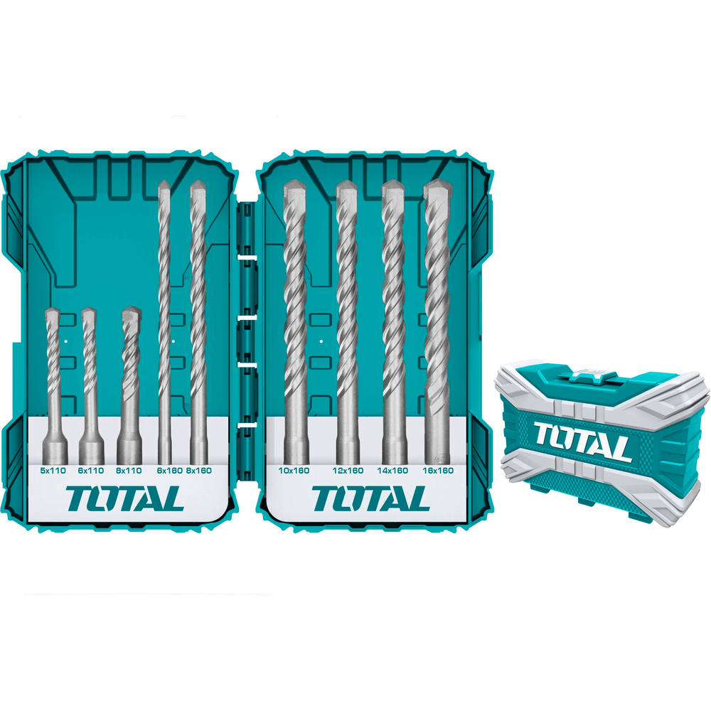 Total TACSDL30901 9pcs SDS-plus Drill Bit Set | Total by KHM Megatools Corp.