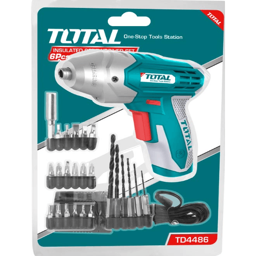 Total TD4486 4.8V Cordless Screwdriver Kit - Goldpeak Tools PH Total