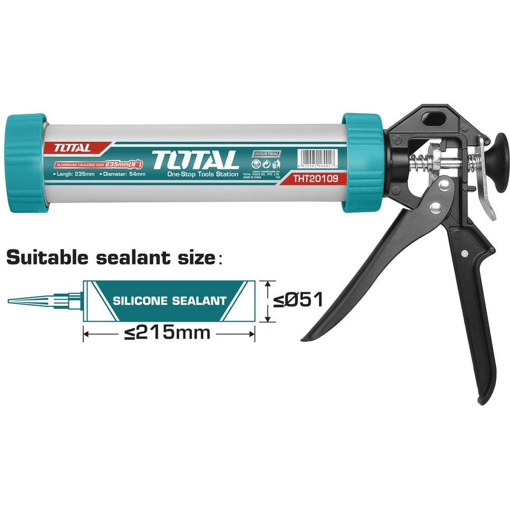 Total THT20109 Aluminum Caulking Gun 9