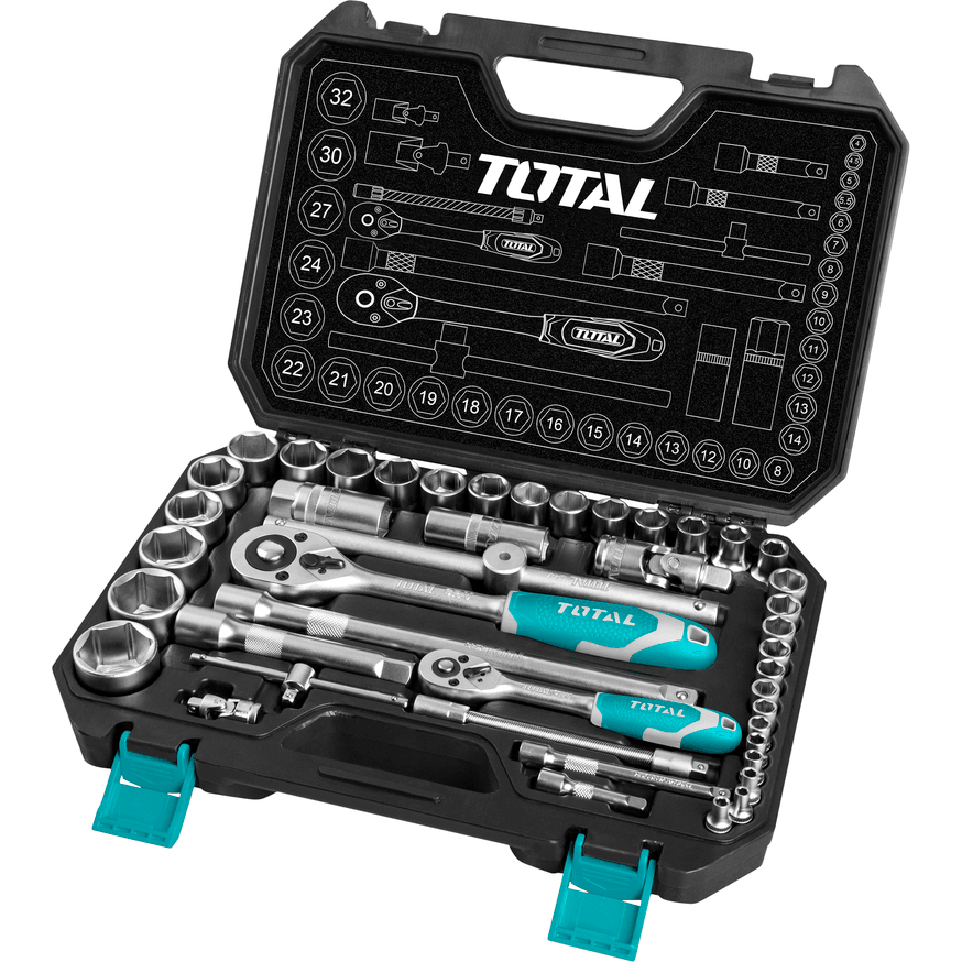 Total THT421441 44pcs Socket Wrench Set (1/4