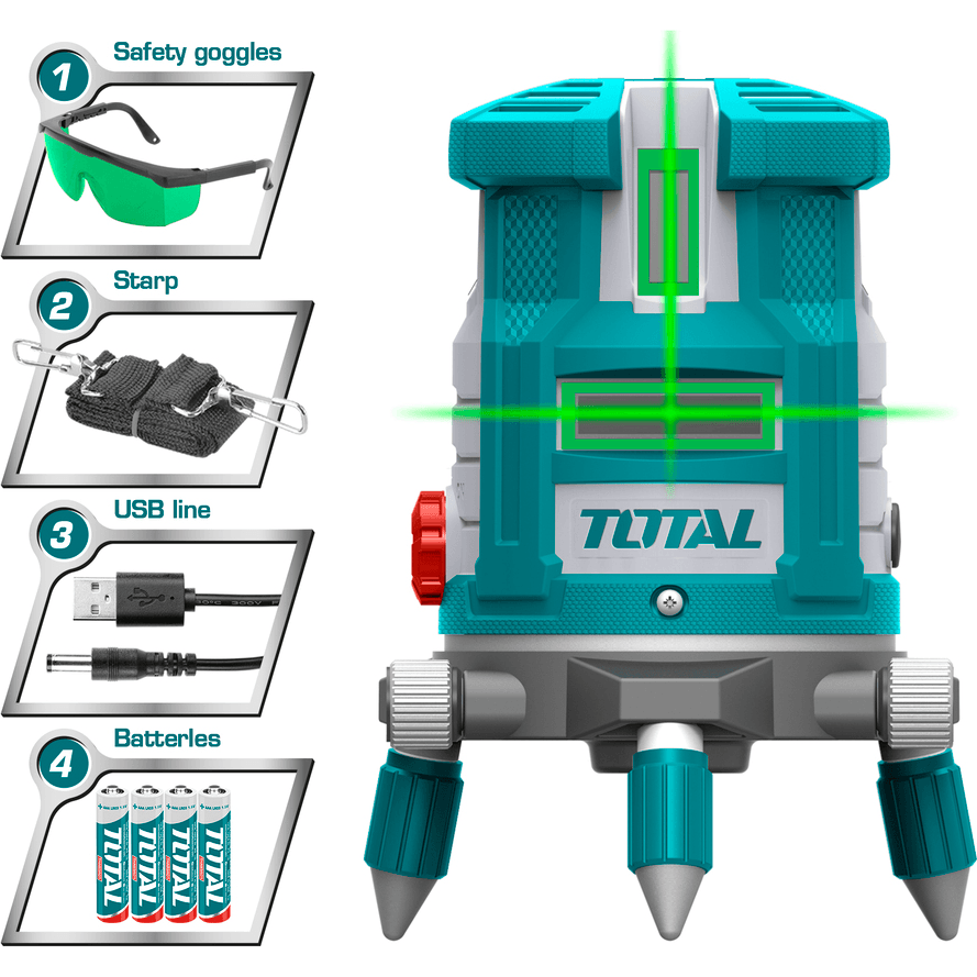 Total TLL305205 Self Leveling Line Laser Level (Green) | Total by KHM Megatools Corp.