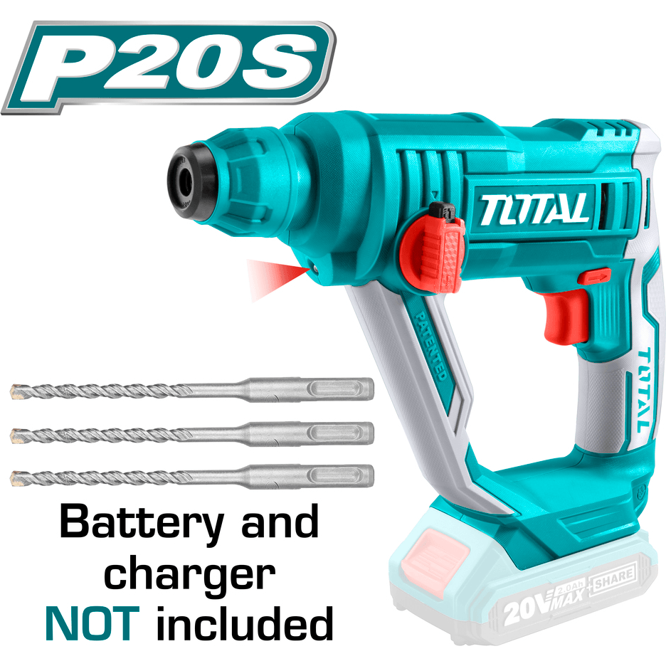 Total TRHLI1601 20V Cordless SDS-plus Rotary Hammer (Bare) | Total by KHM Megatools Corp.