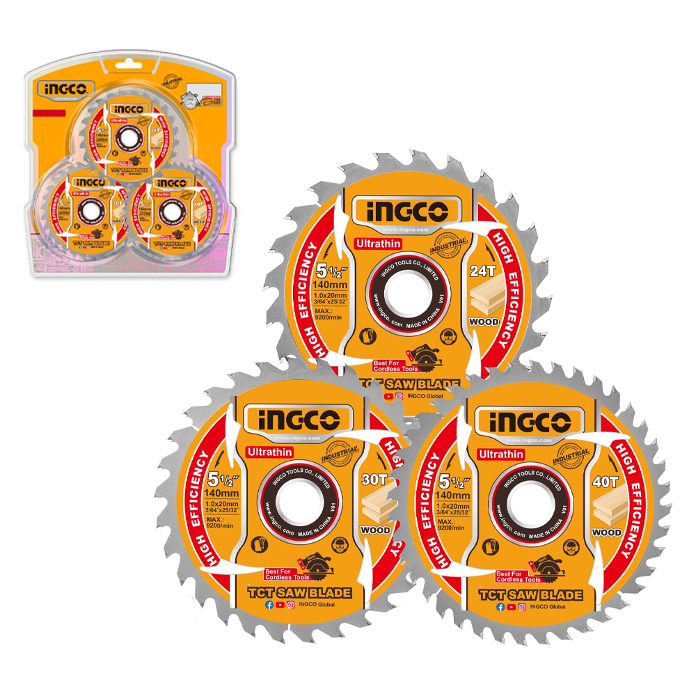 Ingco TSB4003 TCT Circular Saw Blade for Wood Set 5-1/2