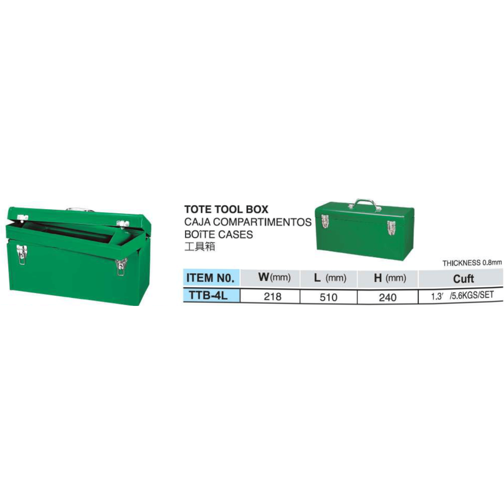 Hans TTB-4L Extra HD Metal Tool Box / Tote Tool Chest - KHM Megatools Corp.