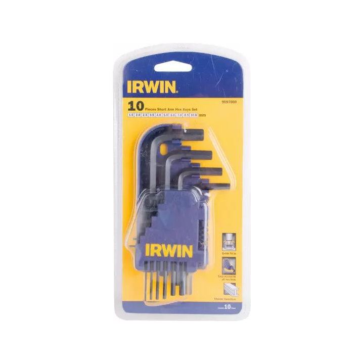 IRWIN T9097000 Hexagonal Allen Wrench Set 10pcs [Short] (Metric) | Irwin by KHM Megatools Corp.