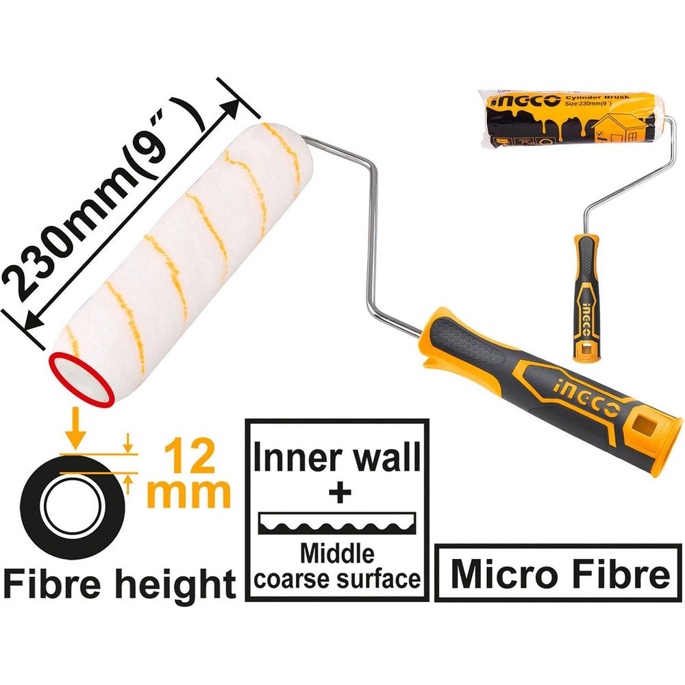 Ingco HRHT042301D Micro Fiber Paint Roller Inner Wall 9