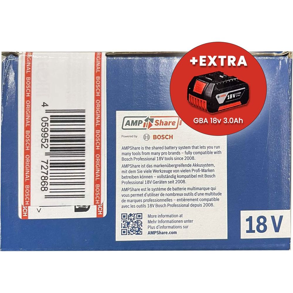 Bosch GAL 18V-40 Quick Charger 18v +Extra 3.0ah Battery | Bosch by KHM Megatools Corp.