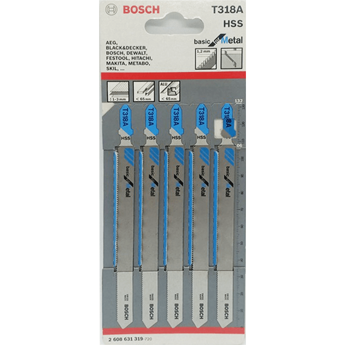 Bosch T318A Jigsaw Blade (Straight Cut) Basic for Metal [2608631319] - KHM Megatools Corp.