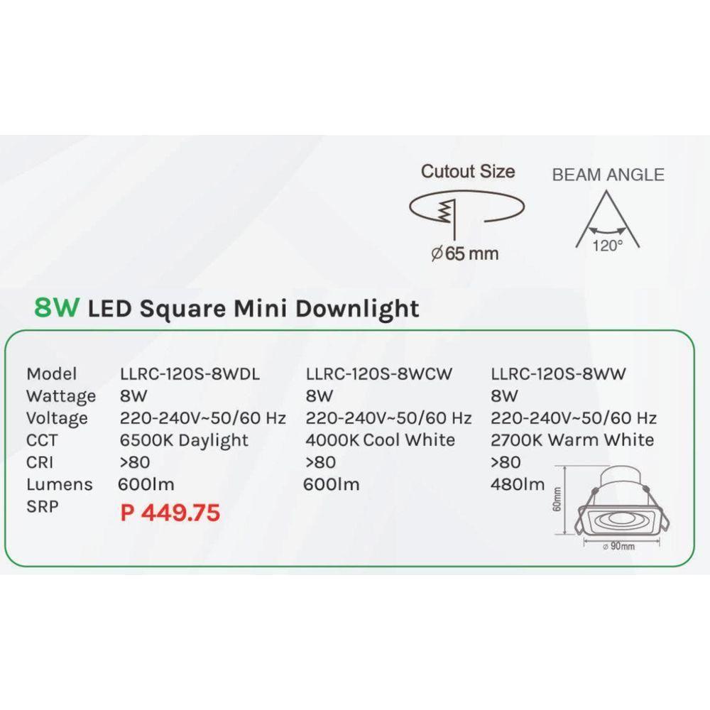 Omni LED Mini Recessed Downlight (Square) - KHM Megatools Corp.