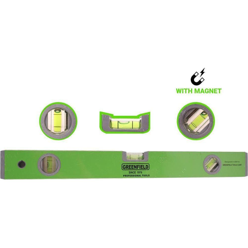 Greenfield Aluminum Level Bar (Magnetic Base) | Greenfield by KHM Megatools Corp.