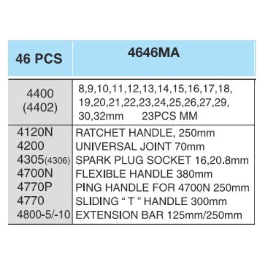 Hans 4646MA 46pcs 1/2