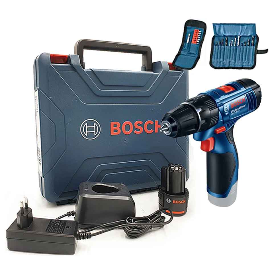 Bosch GSB 120-Li Cordless Hammer Drill 12V kit W/ 23pcs Accessory set (06019G81K5) | Bosch by KHM Megatools Corp.