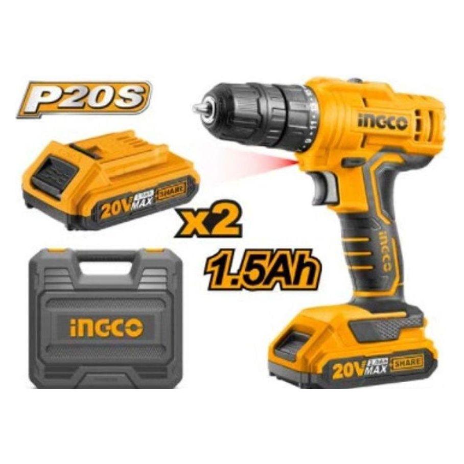 Ingco CDLI20012 20V Cordless Li-Ion Drill 20V SS - KHM Megatools Corp.