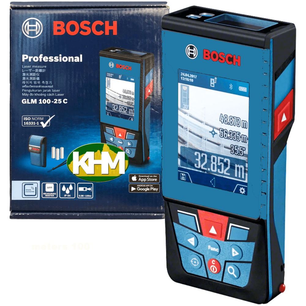 Bosch GLM 100-25 C Laser Rangefinder / Distance Measurer with Camera (100 meters