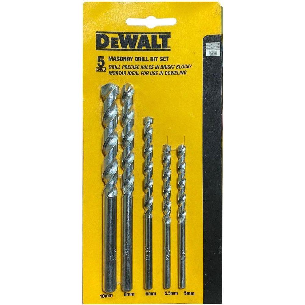 Dewalt 5pcs Masonry Drill Bit Set (5-10mm) - KHM Megatools Corp.