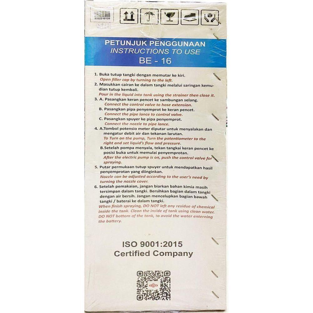 Golden Agin BE-16 Battery Powered Knapsack Sprayer - KHM Megatools Corp.